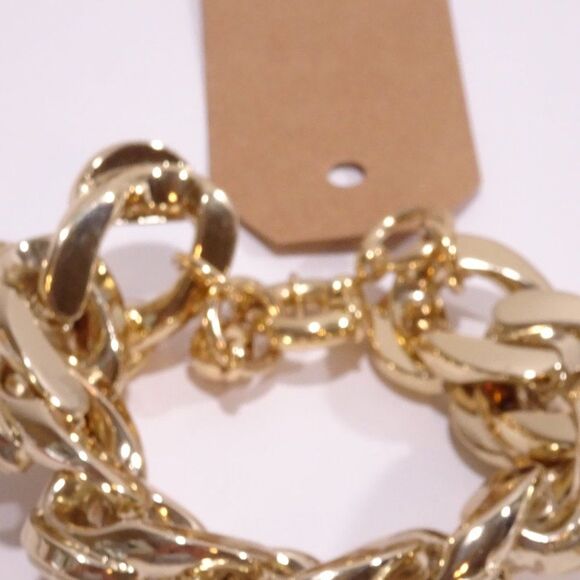 Lee Angel  Half-Moon Howlite and Steel bracelet NWT $198.00 CRM gold Neiman Marc - Picture 4 of 8